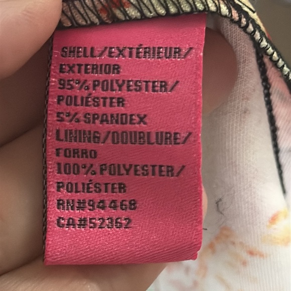 Betsey Johnson Floral Print Fit n Flare Mini Dress Dahlias Fall Flowers Size 14 - Picture 5 of 10